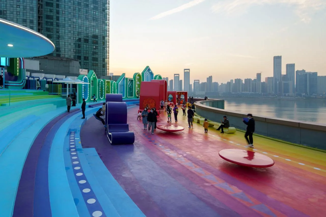 BIM Architecture | Roof Public Space Renovation: Above the Rainbow/Baizhu Architectural Design Consulting (Shanghai) Co., Ltd