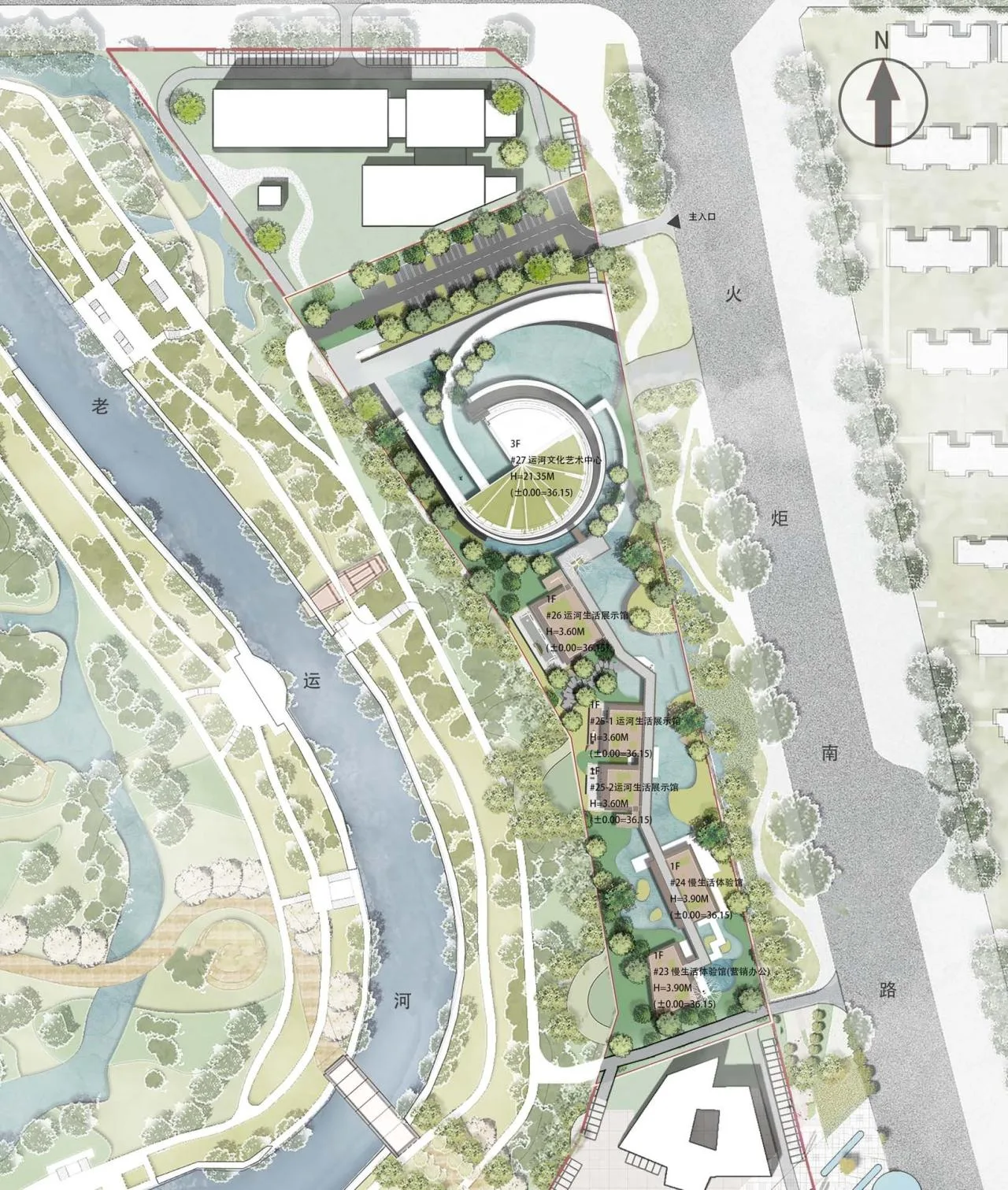 BIM Architecture | Jining Canal Culture and Art Center/Architectural Landscape Design