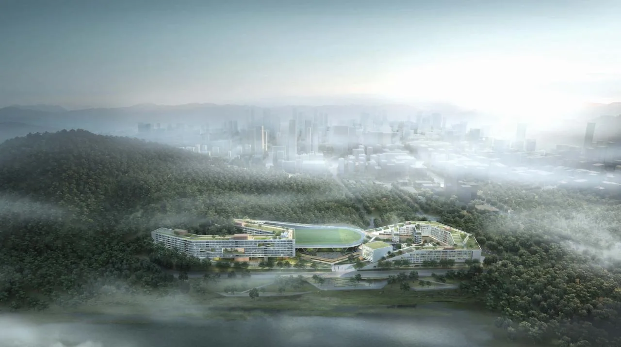 BIM Architecture | "Hidden Garden by the Pond" - Architectural Scheme Design/Landscape Architecture Design for Shenzhen No.28 Senior High School