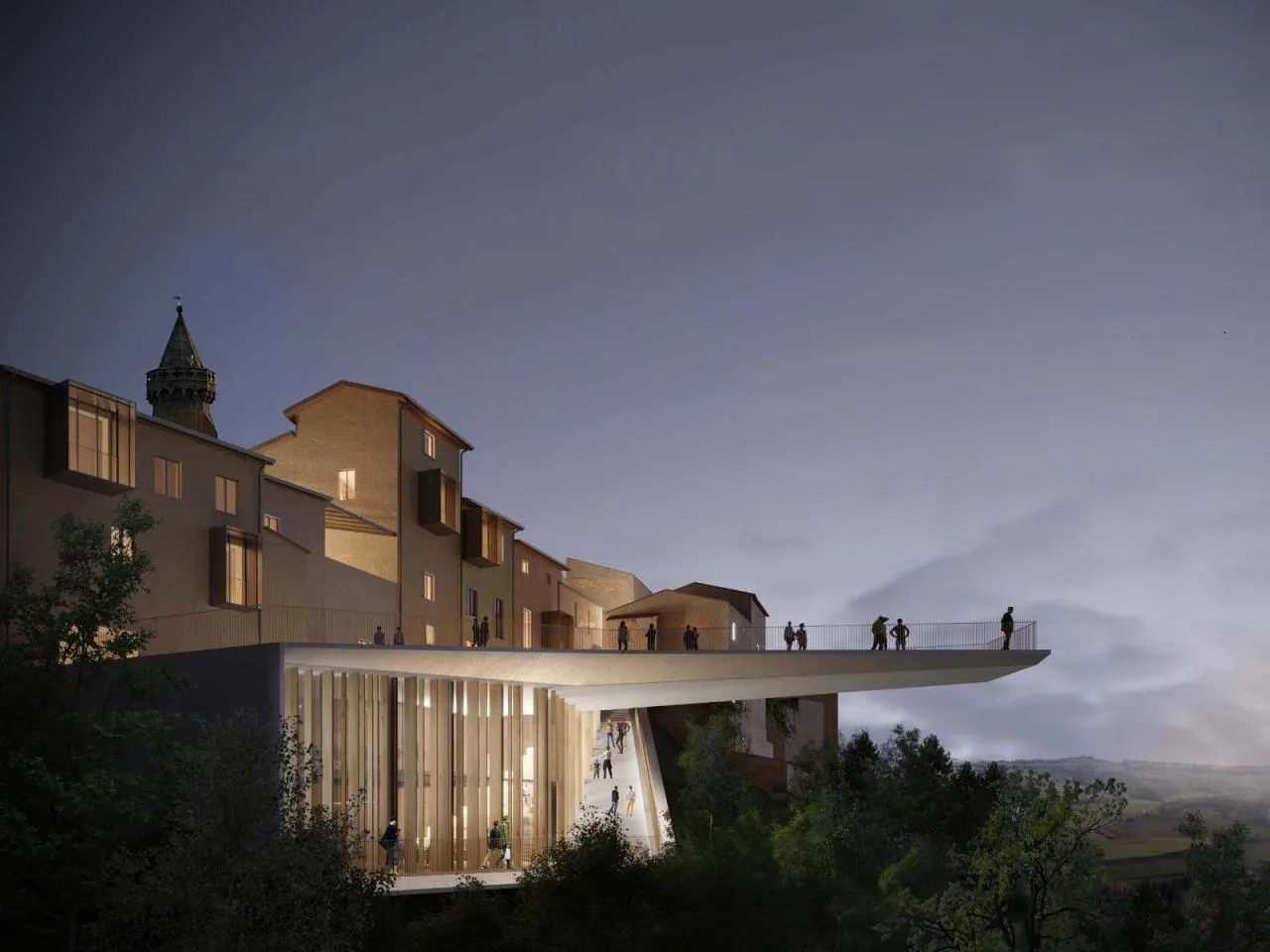 BIM Architecture | Tuscany 'Valley Floating Bridge'/New Works by MC A