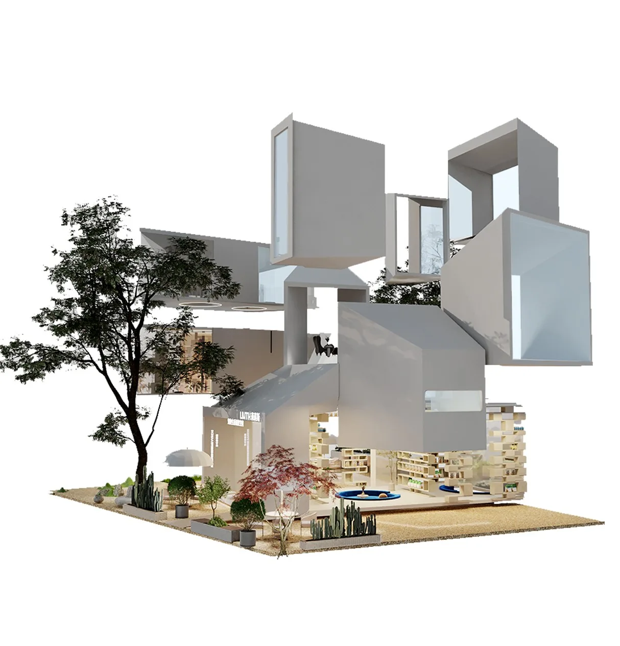 BIM Architecture | Shanghai Yunjian Grain Warehouse 'Suspended Space Box by the People's River' LILITH LILITH Cottage/DCDSAA Yodogawa Architecture Firm