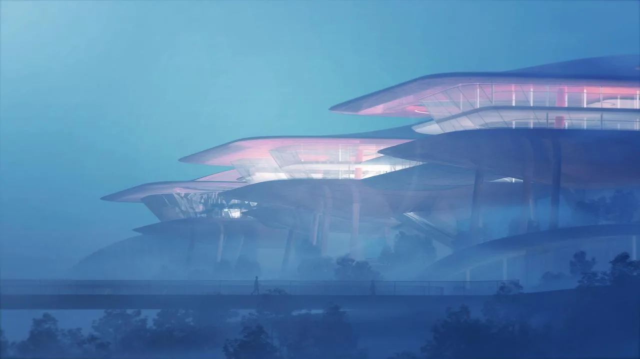 BIM architecture | 'gantry crane' | MAD wins Chongqing Cuntan International Cruise Center competition