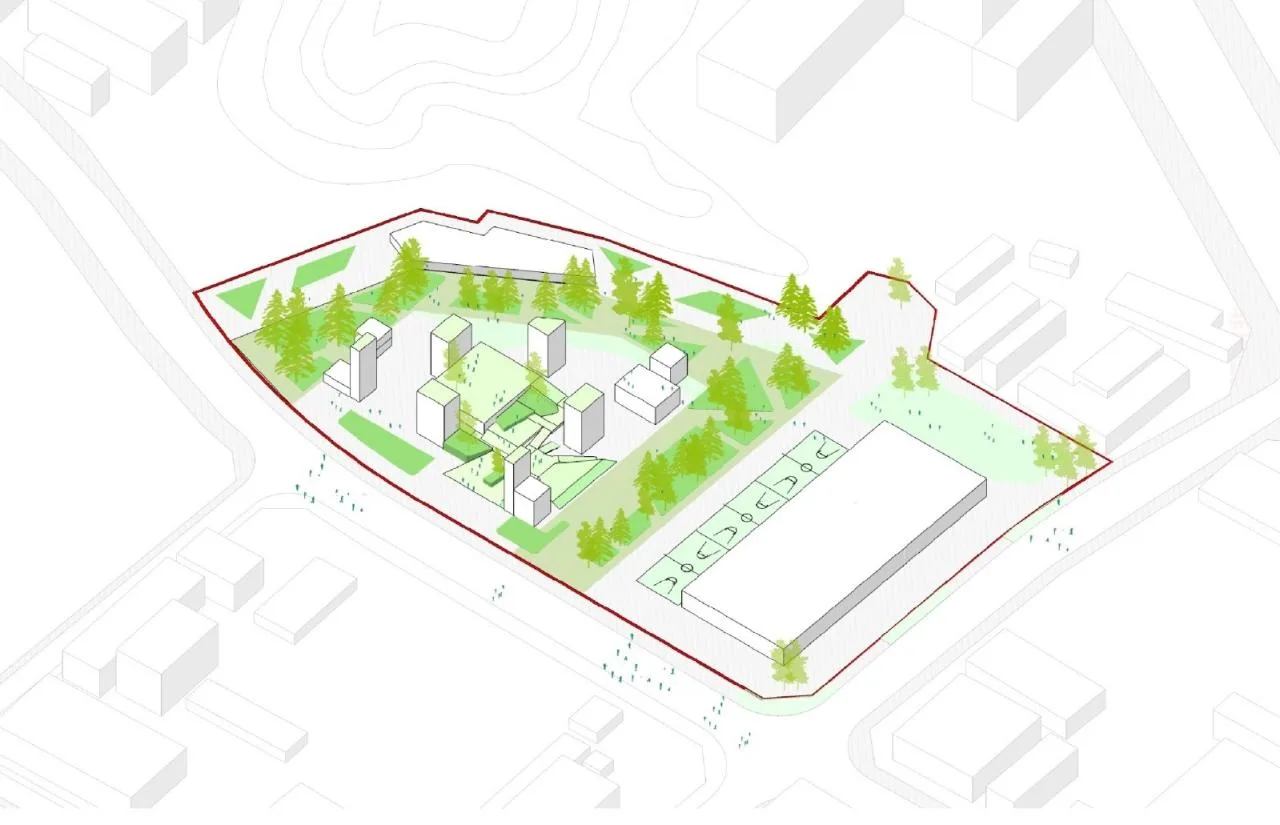 BIM Architecture | Mountain School: Shenzhen No.33 Senior High School (Bid Candidate)/Shanghai Huadu Architectural Planning and Design Co., Ltd