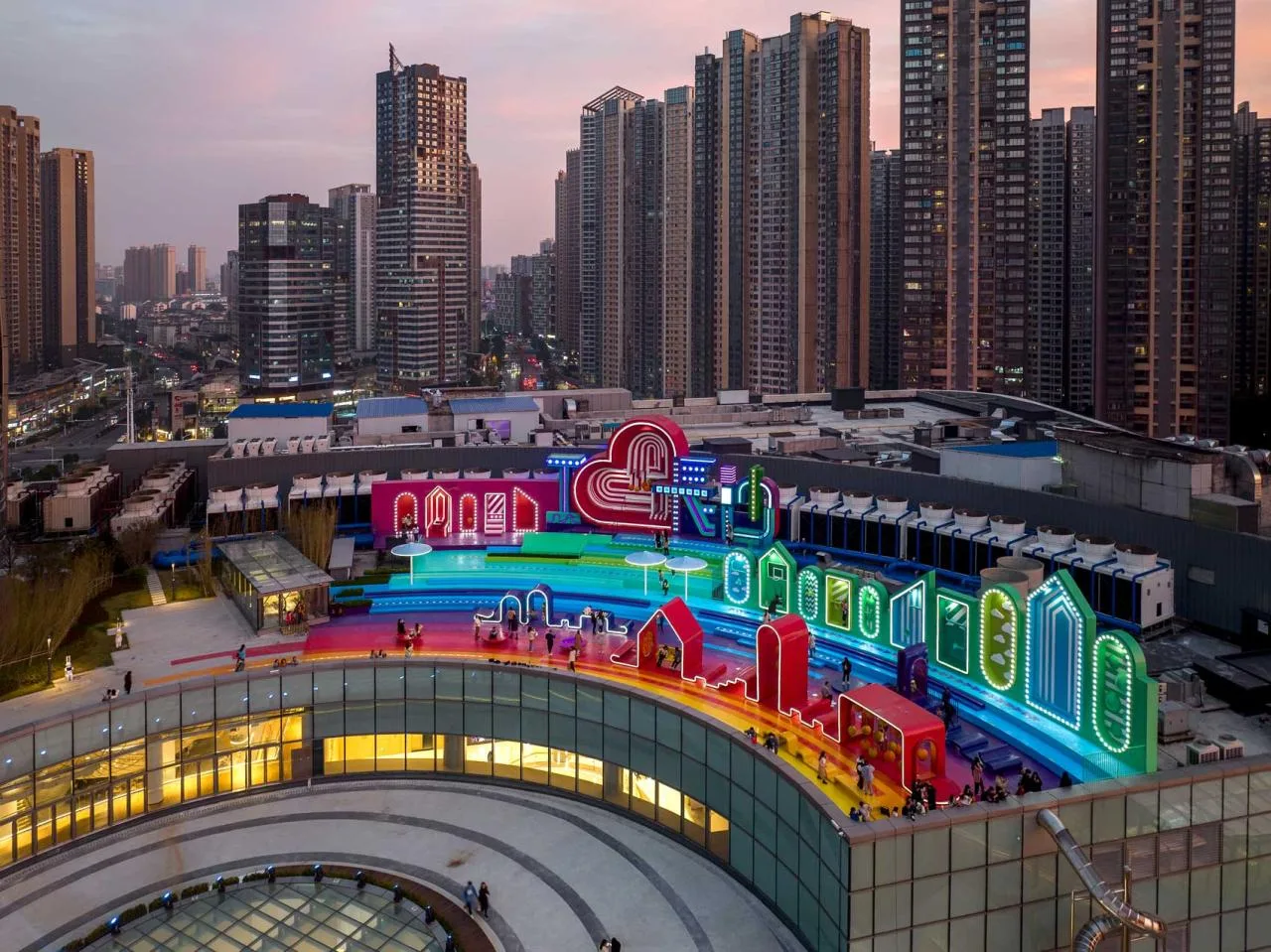 BIM Architecture | Roof Public Space Renovation: Above the Rainbow/Baizhu Architectural Design Consulting (Shanghai) Co., Ltd