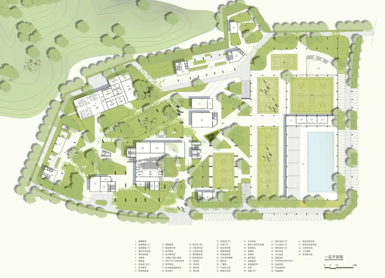 BIM Architecture | Mountain School: Shenzhen No.33 Senior High School (Bid Candidate)/Shanghai Huadu Architectural Planning and Design Co., Ltd