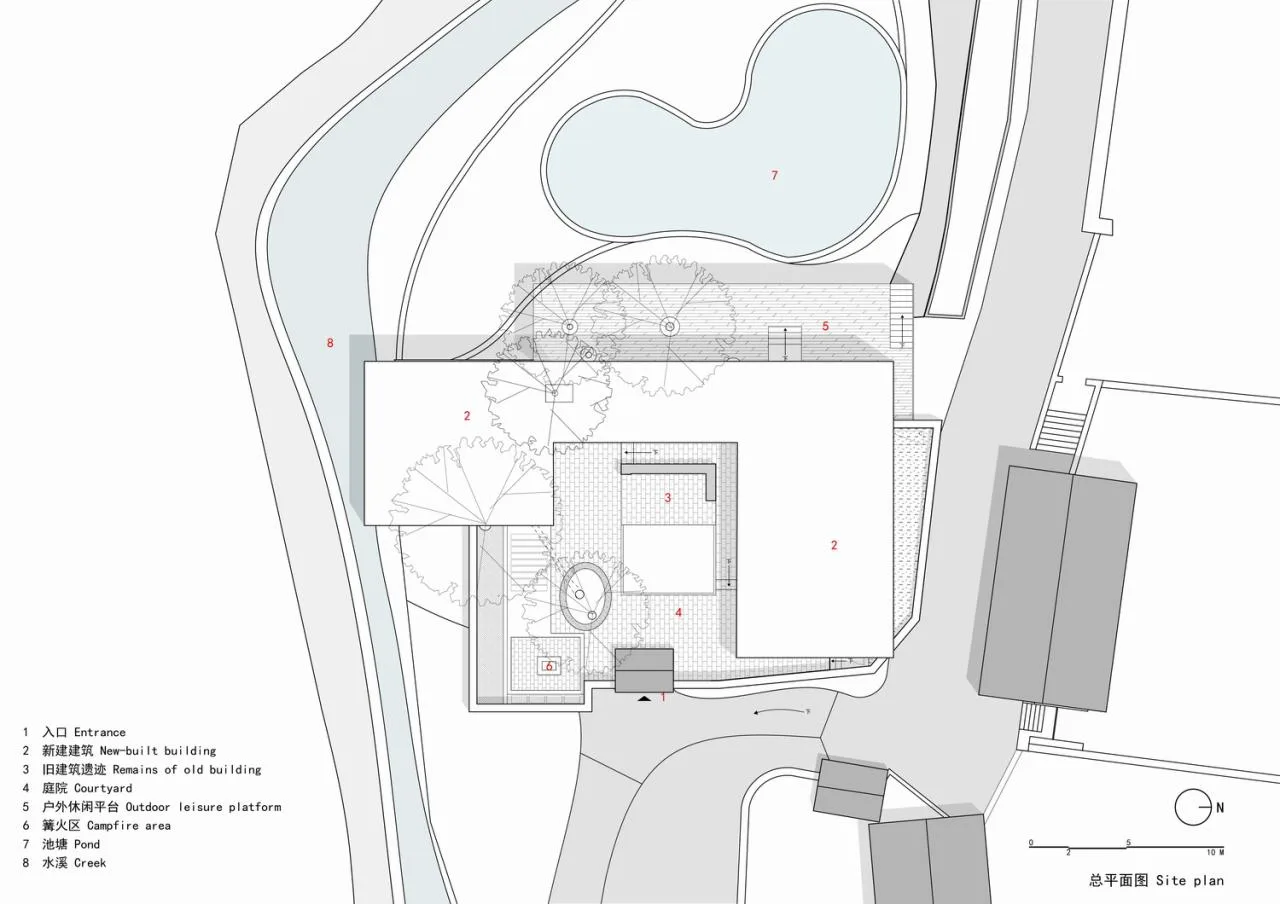 BIM Architecture | Coexistence with Trees and Old Earth Walls - Armory Coffee/Three Culture Architecture