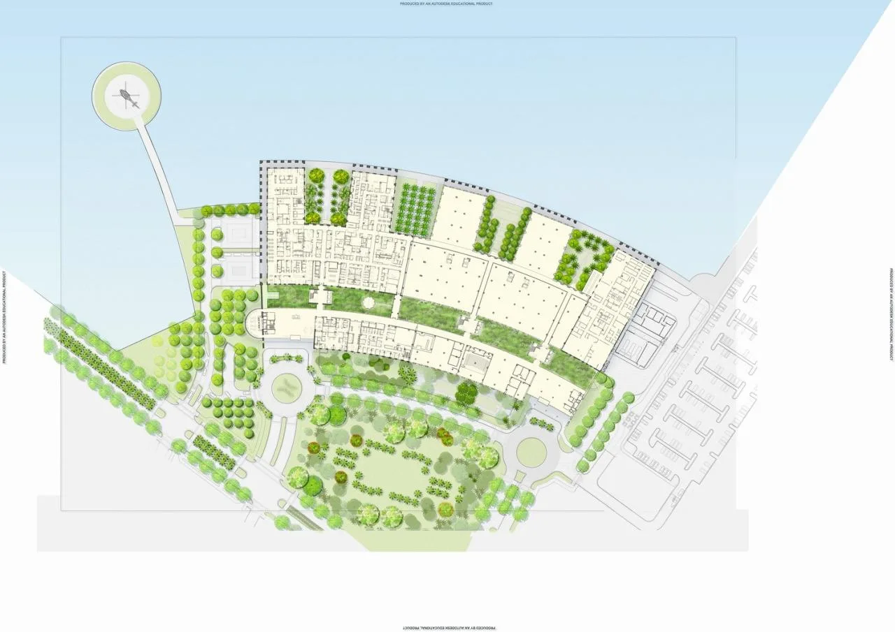 BIM Architecture | Garden style Rehabilitation Hospital/Safdi Architecture Firm