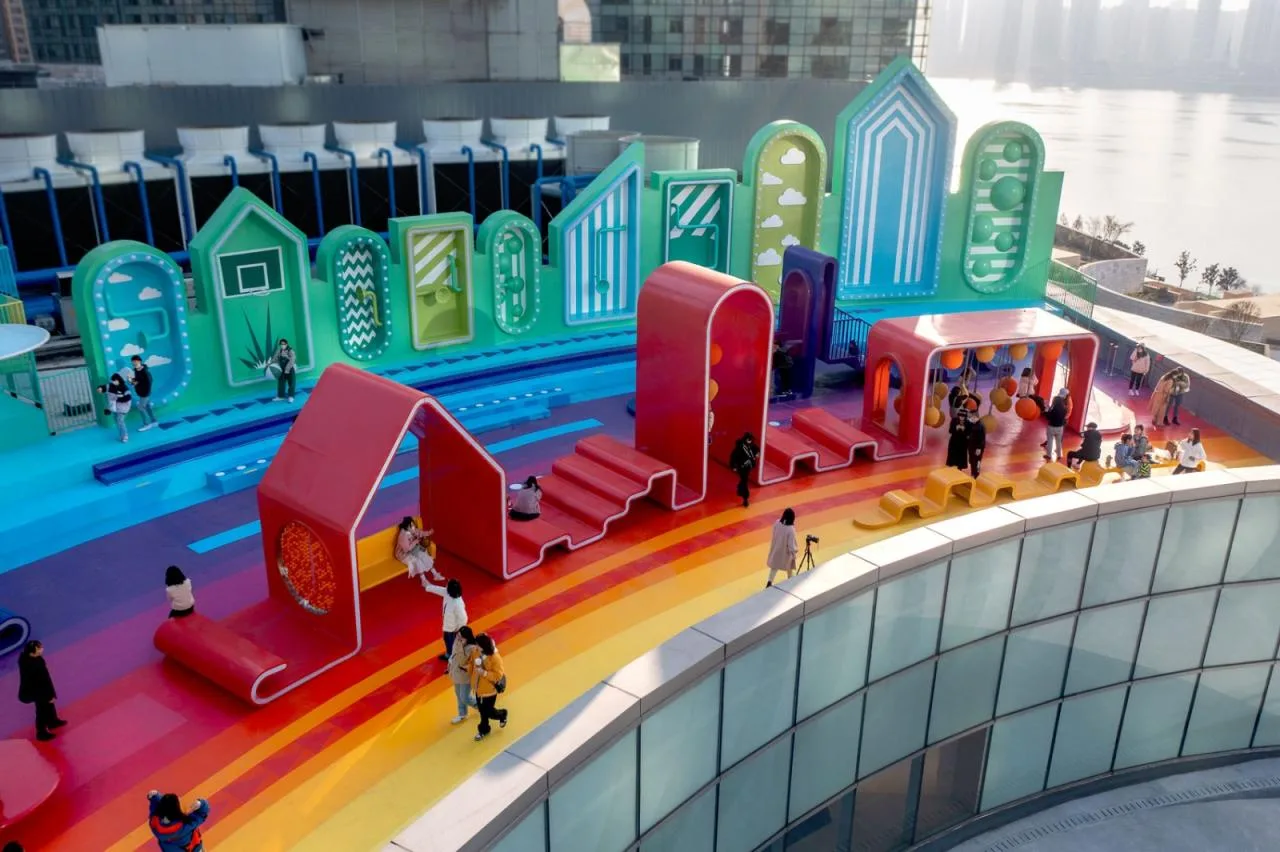 BIM Architecture | Roof Public Space Renovation: Above the Rainbow/Baizhu Architectural Design Consulting (Shanghai) Co., Ltd