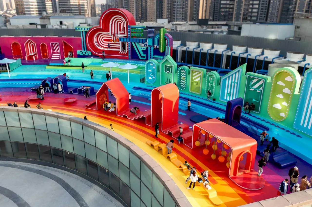 BIM Architecture | Roof Public Space Renovation: Above the Rainbow/Baizhu Architectural Design Consulting (Shanghai) Co., Ltd