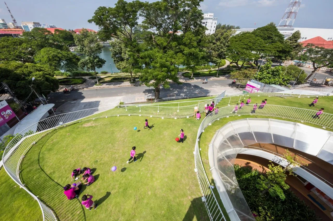 BIM Architecture | Secret Base Under the Mountain Slope: TTC Elite Ben Tre Kindergarten/KIENTRUC O