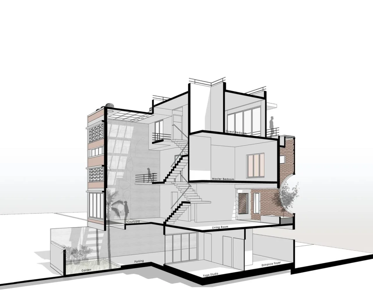BIM Architecture | Three Generations Under One Roof: Samruddhi Residence/AANGAN Architects