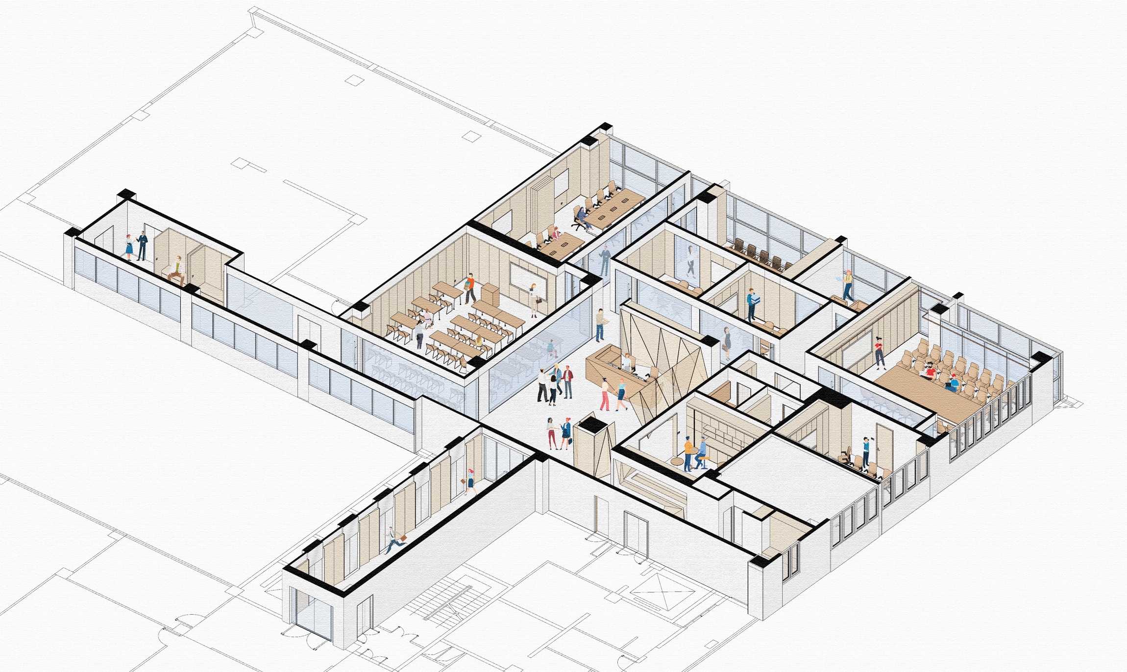 BIM Architecture | Prelude of Light: Renovation of Law Firm Office Space/CCDI International Smart Interior Design