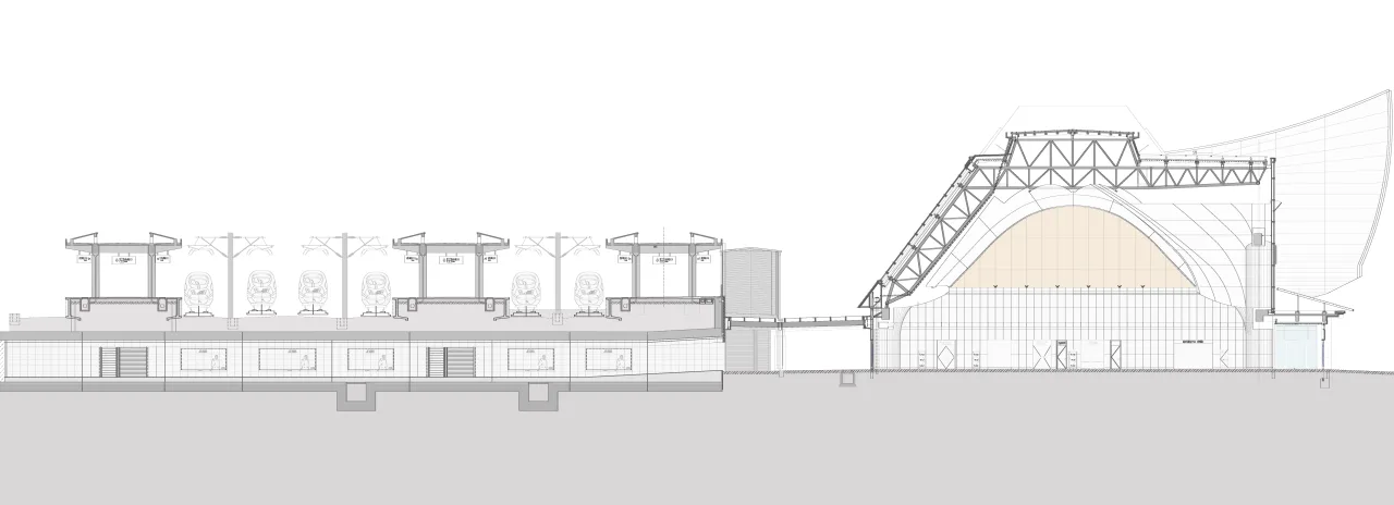 Project elevation and section view