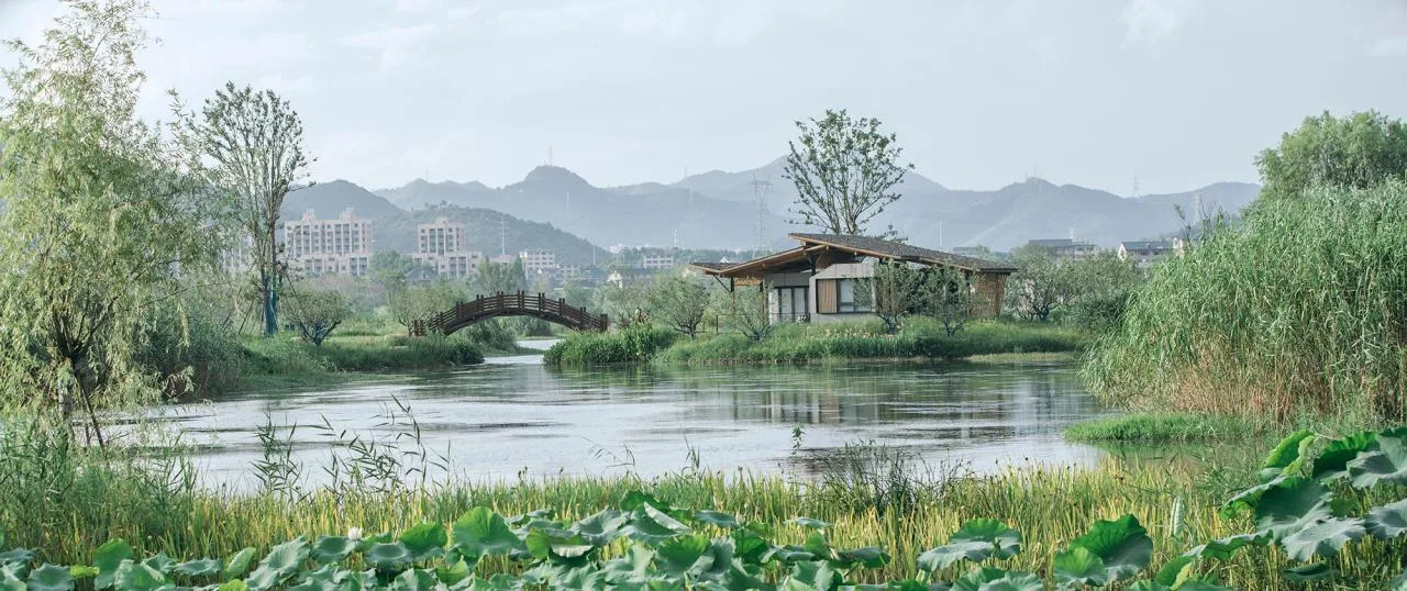 BIM Architecture | Fuyang Yangpi Lake Wetland Ecological Hotel/Jianlin Architecture