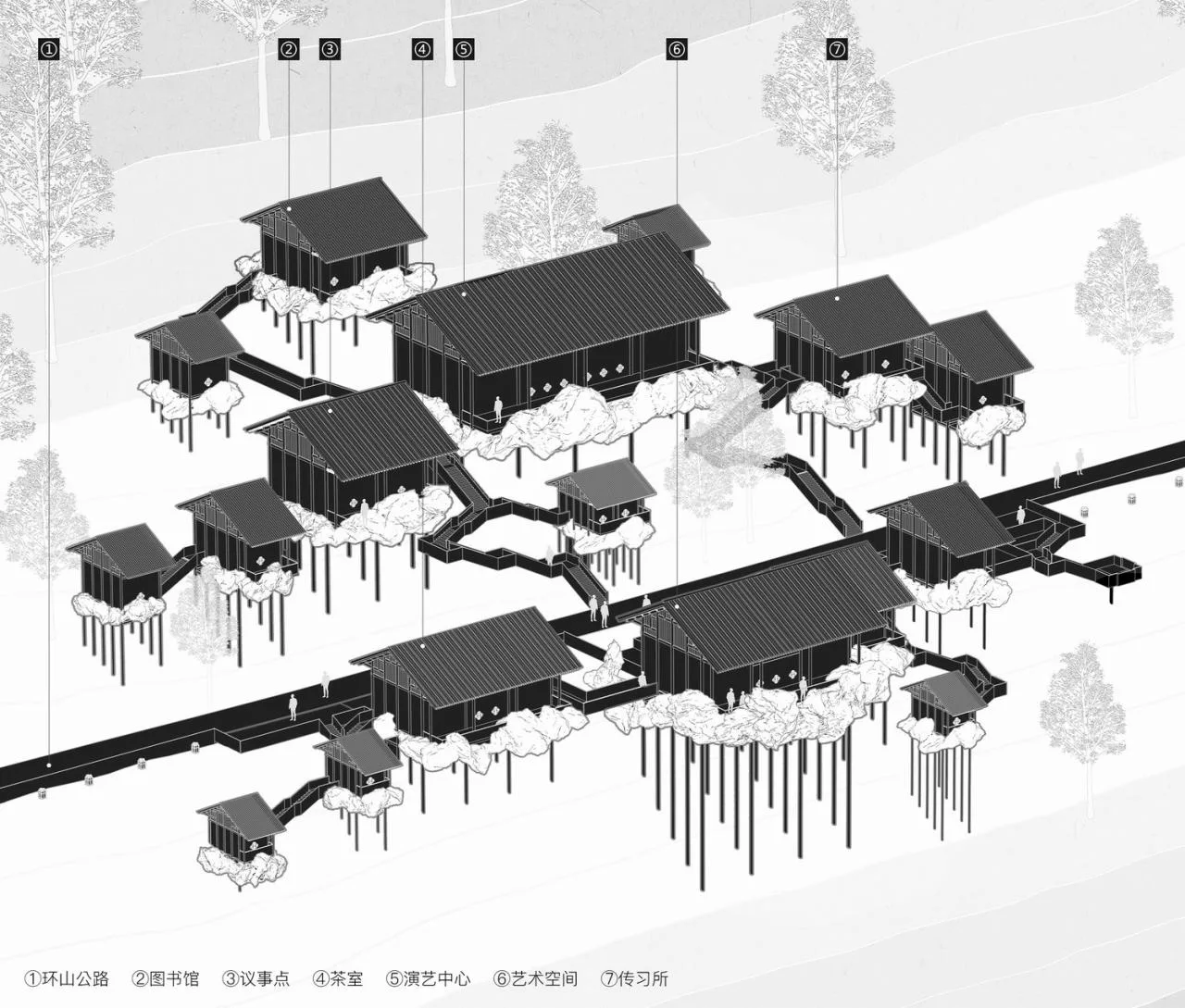 BIM Architecture | Leishan Cloud House: Scheme Design for Xijiang Qianhu Miao Village Cultural Center/Outsiders Architecture