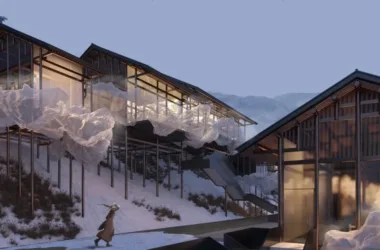 BIM Architecture: Leishan Cloud House Concept Design for Xijiang Qianhu Miao Village Cultural Center by Outsiders Architecture-BIM WORLD
