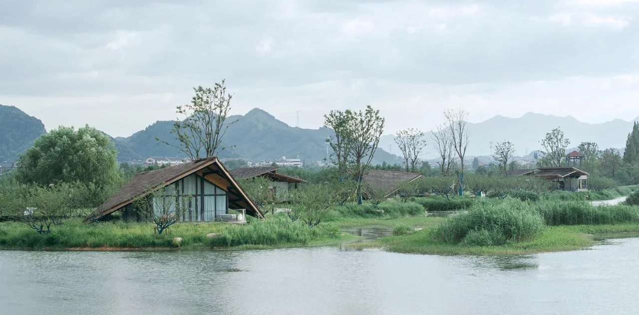 BIM Architecture | Fuyang Yangpi Lake Wetland Ecological Hotel/Jianlin Architecture