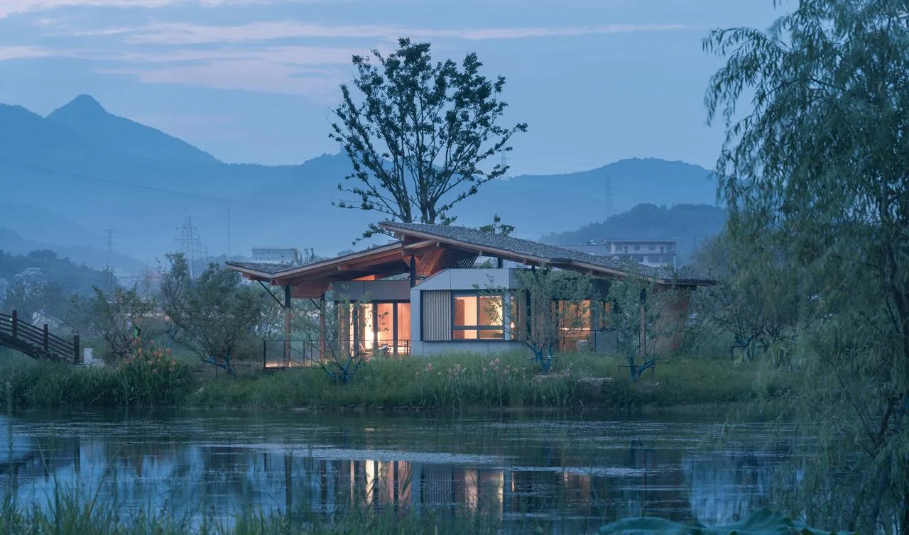 BIM Architecture | Fuyang Yangpi Lake Wetland Ecological Hotel/Jianlin Architecture