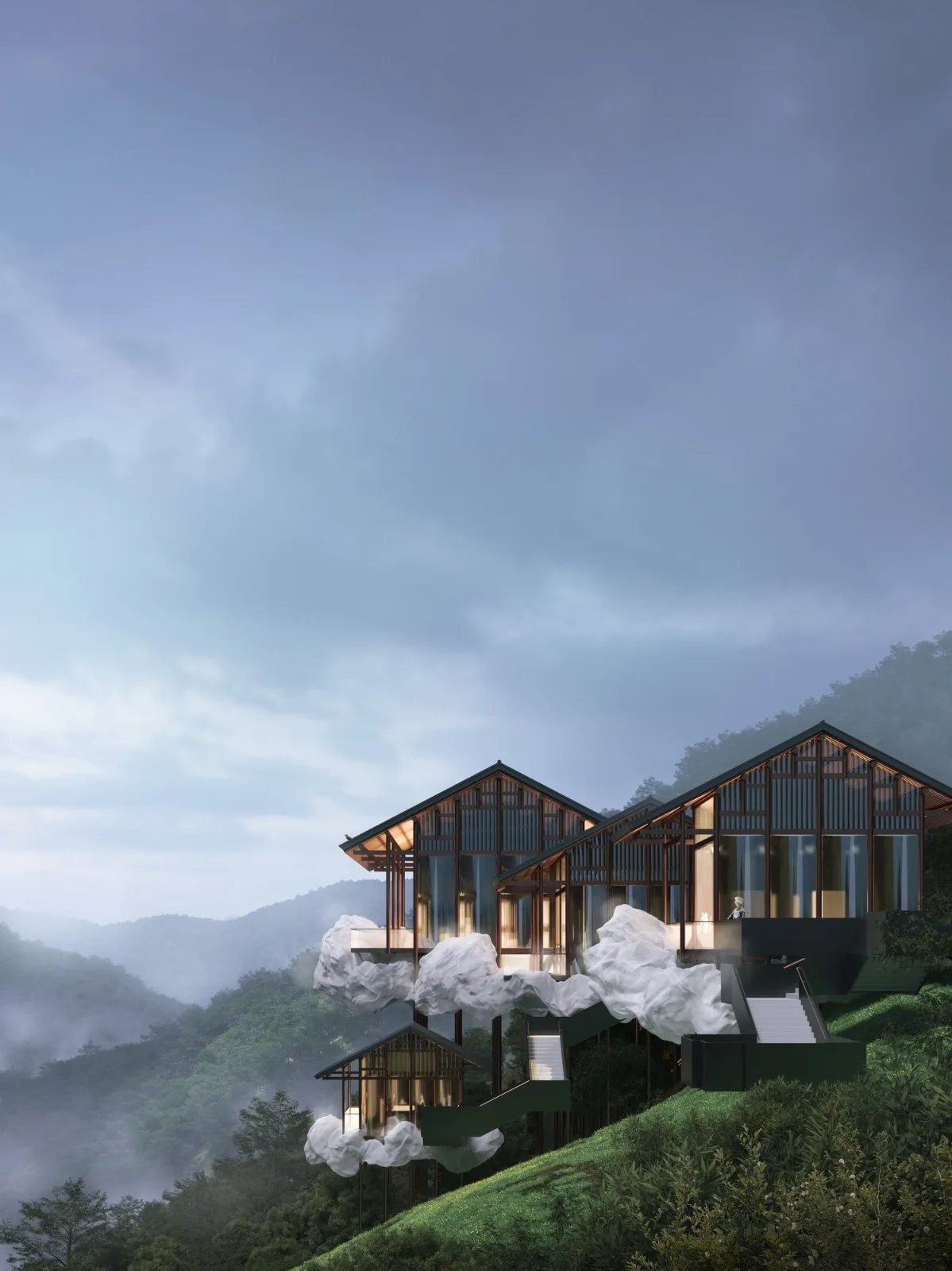 BIM Architecture | Leishan Cloud House: Scheme Design for Xijiang Qianhu Miao Village Cultural Center/Outsiders Architecture