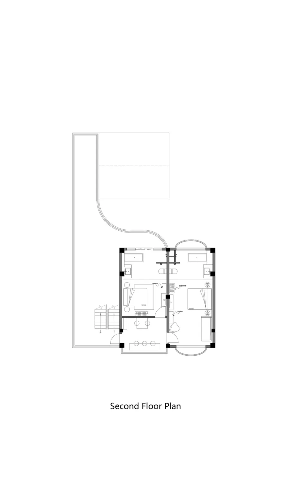 Second Floor Plan of Huahai Homestay Renovation