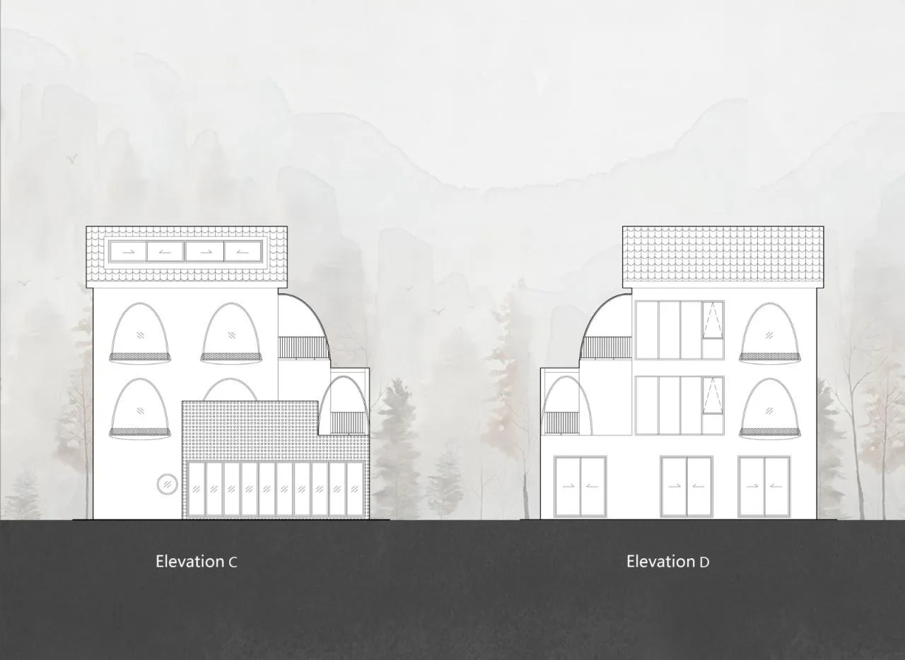 Elevation Drawing of Huahai Homestay Renovation