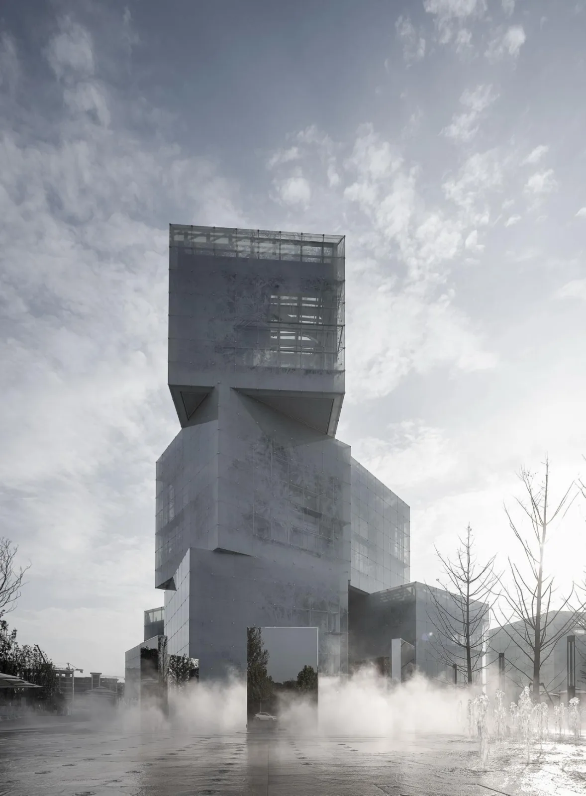 Architectural day view, cool and high-end