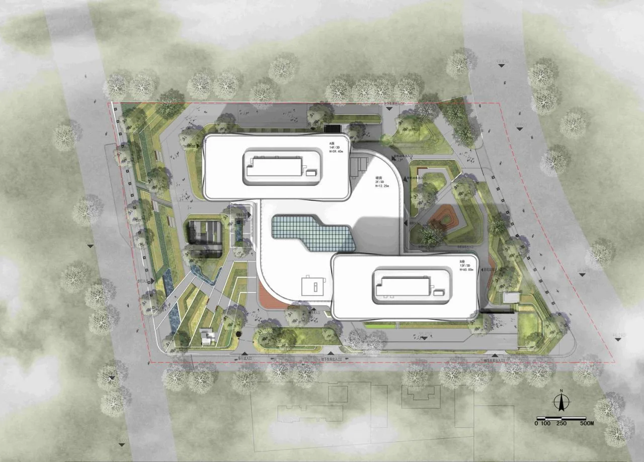 BIM Architecture | Flow Facade Balance Square Volume: Nanjing Jindiwei New▪ Yuhua Innovation Center/Chengzhi Design