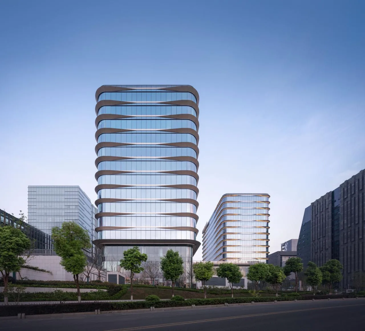 BIM Architecture | Flow Facade Balance Square Volume: Nanjing Jindiwei New▪ Yuhua Innovation Center/Chengzhi Design