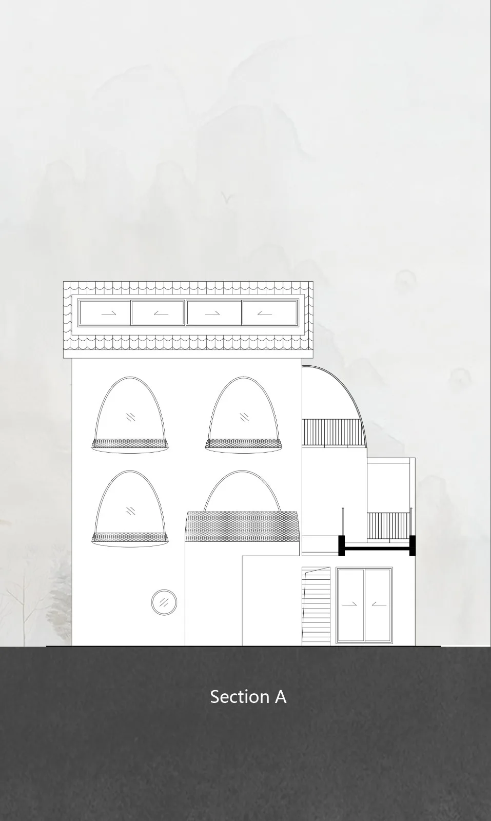 Section Diagram of Huahai Homestay Renovation