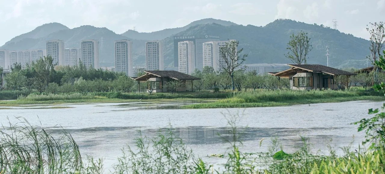 BIM Architecture | Fuyang Yangpi Lake Wetland Ecological Hotel/Jianlin Architecture