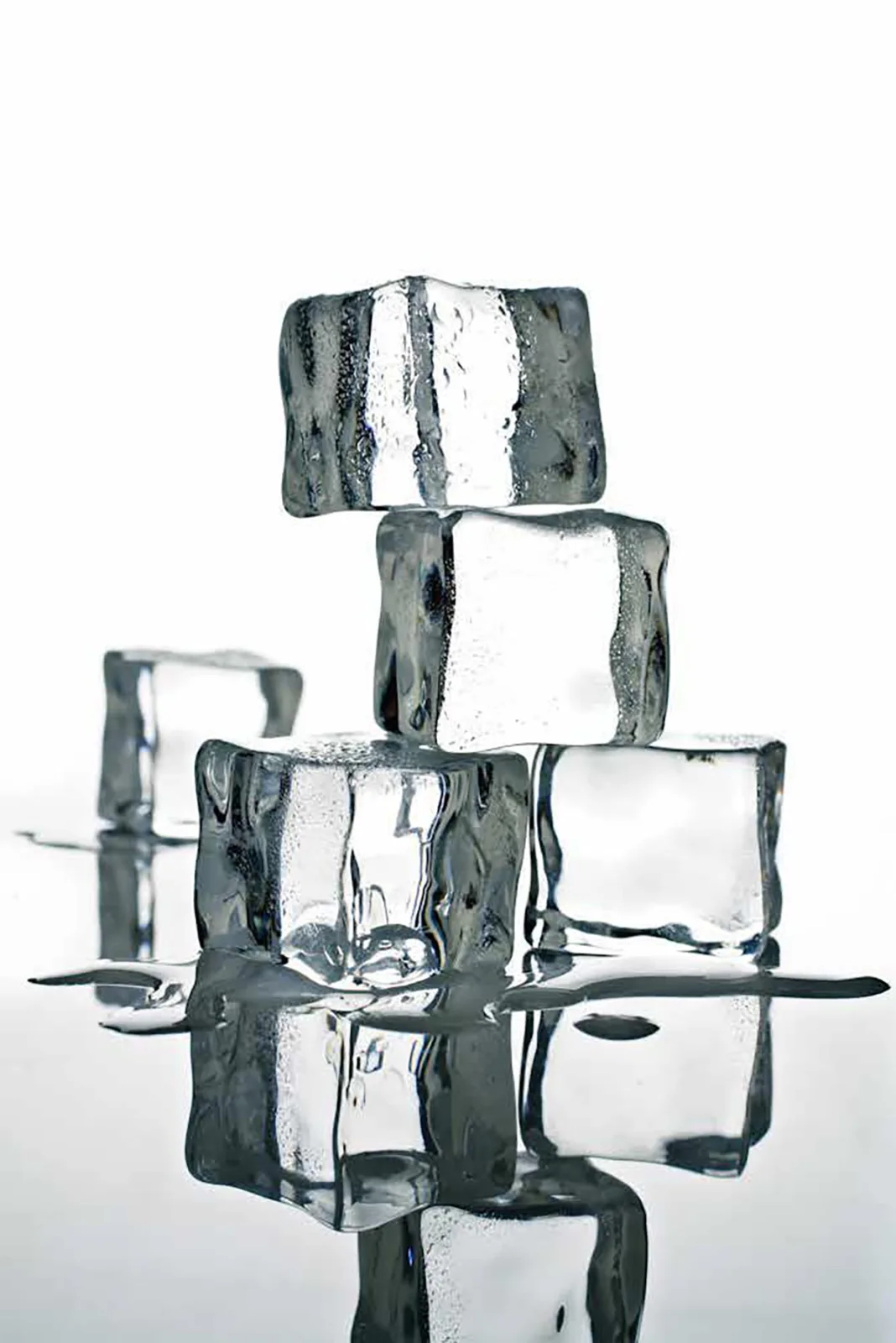 Stacked ice cubes