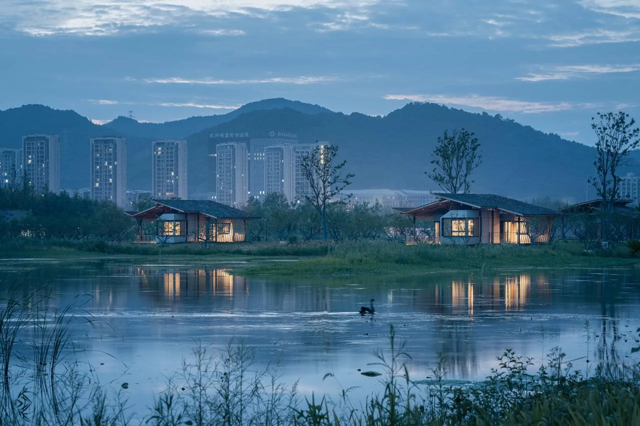 BIM Architecture | Fuyang Yangpi Lake Wetland Ecological Hotel/Jianlin Architecture