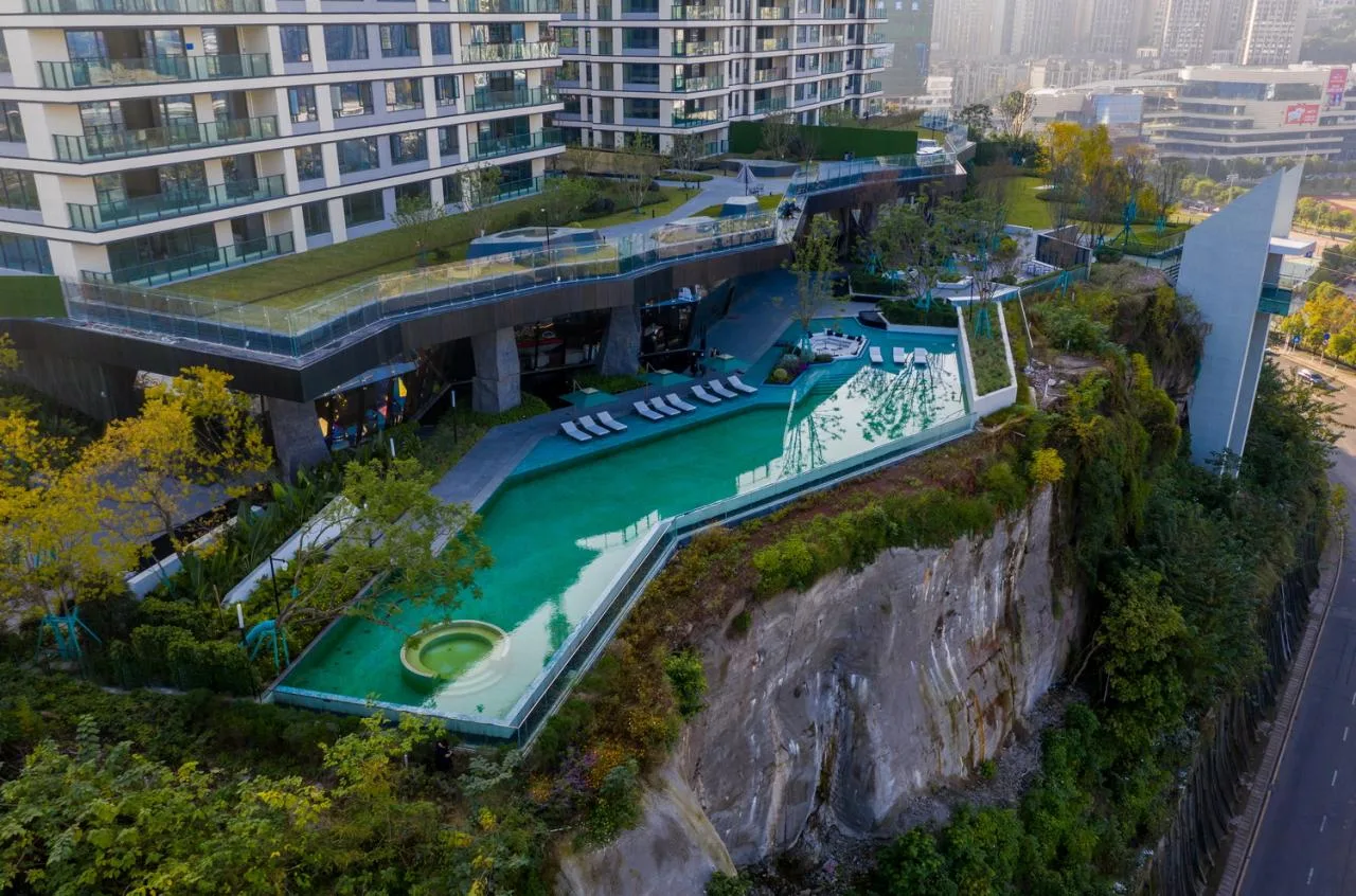 BIM Architecture | Urban Life Experience Hall on Cliff Top - Wanzhou Yongjiang Riverside Exhibition Center/AOE Construction Team