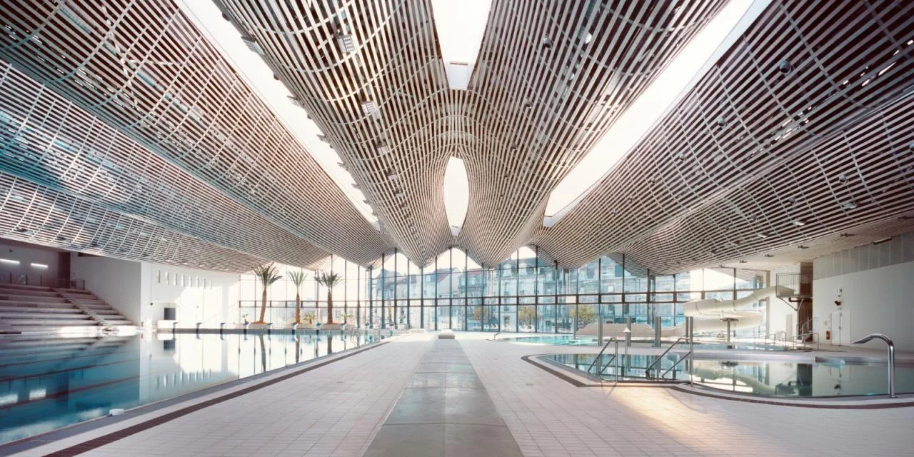 BIM Architecture | Wavy Roofing, UCPA Grand Lance Stadium/Marc Mimram