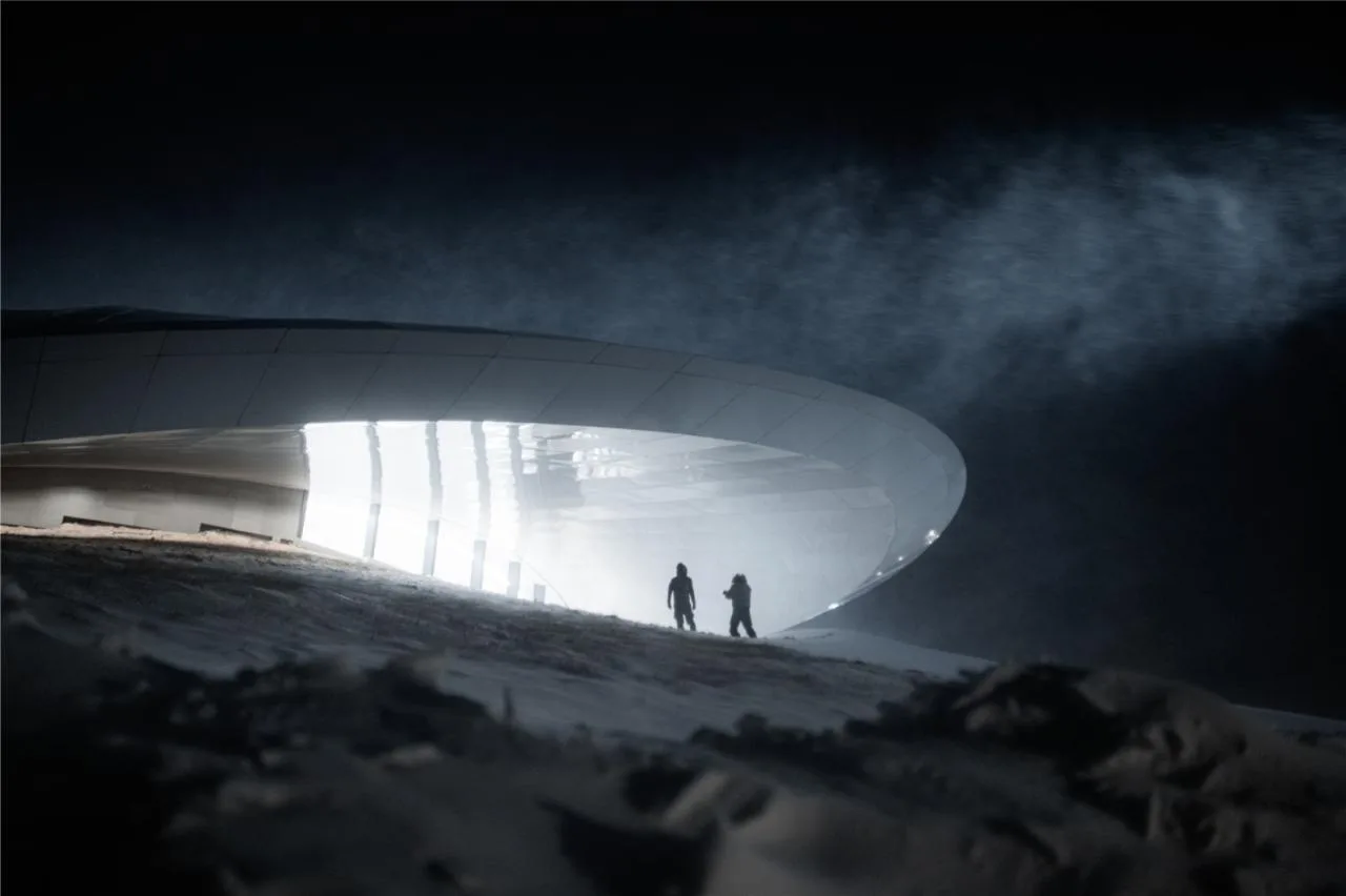 BIM architecture | Tent under the snow capped mountains | MAD design permanent venue for Yabuli Entrepreneur Forum completed