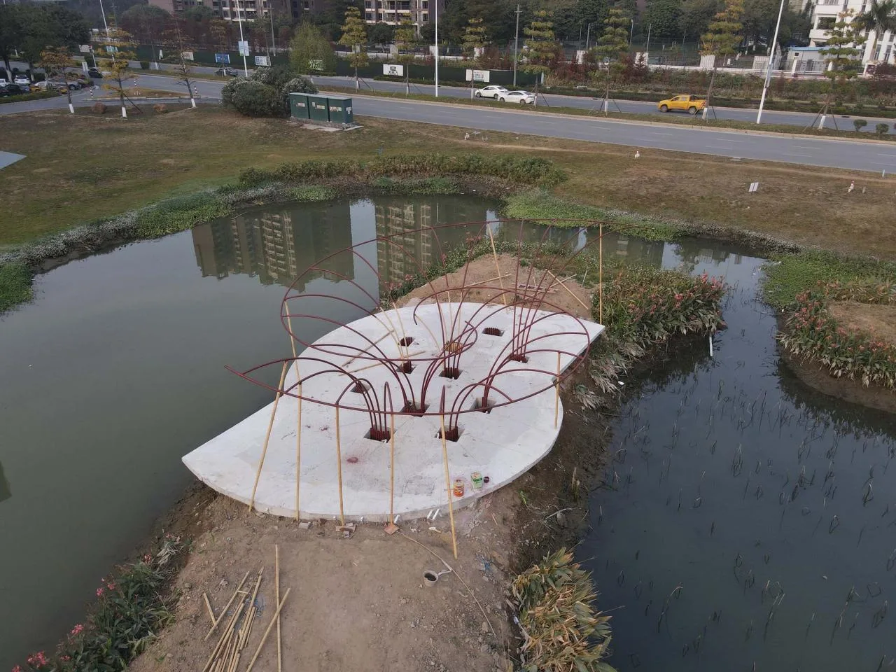 BIM Architecture | Huahai Bamboo Pavilion, City Park acupuncture and moxibustion Renewal/Vertical Beam Club+School of Architecture of South China University of Technology