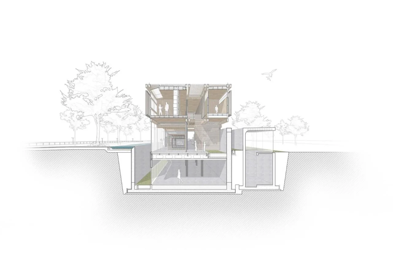 BIM Architecture | Yangpu Binjiang People's City Construction Exhibition Hall, Renren Hall/Tongji Original Design Studio
