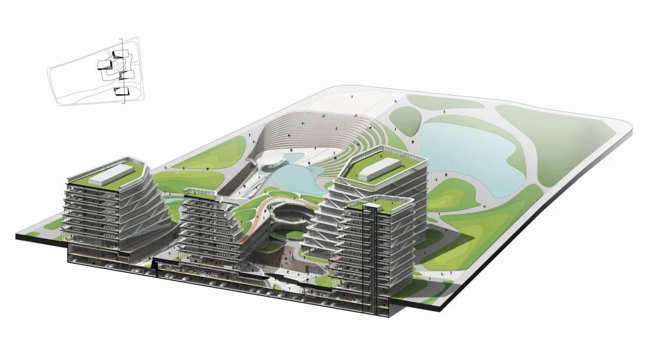 BIM Architecture | Xishan Zhigu - Beijing Collaborative Innovation Park/CAA Architecture Firm