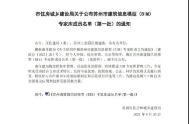 Announcement: First Batch of Members Added to Suzhou Building Information Modeling (BIM) Expert Database-BIM WORLD