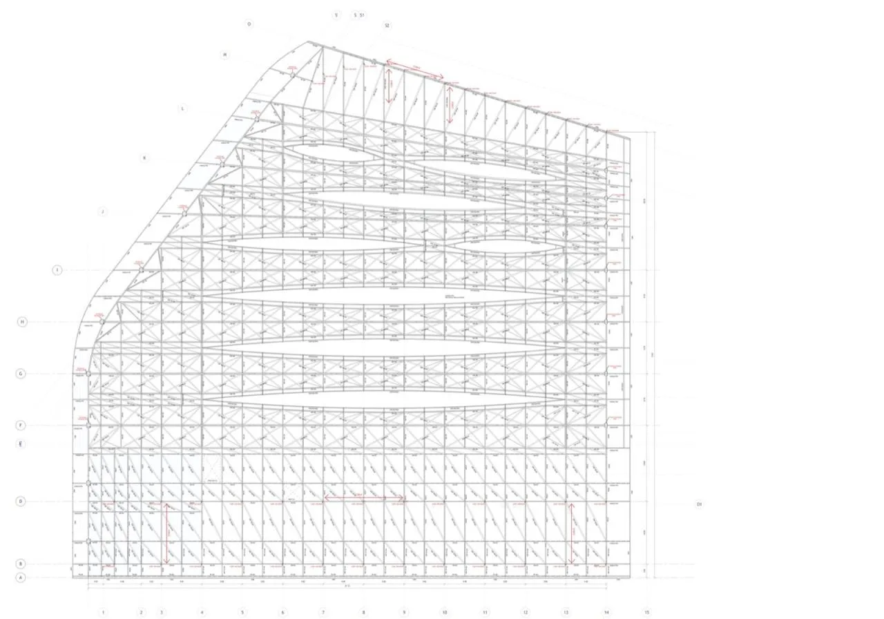 BIM Architecture | Wavy Roofing, UCPA Grand Lance Stadium/Marc Mimram