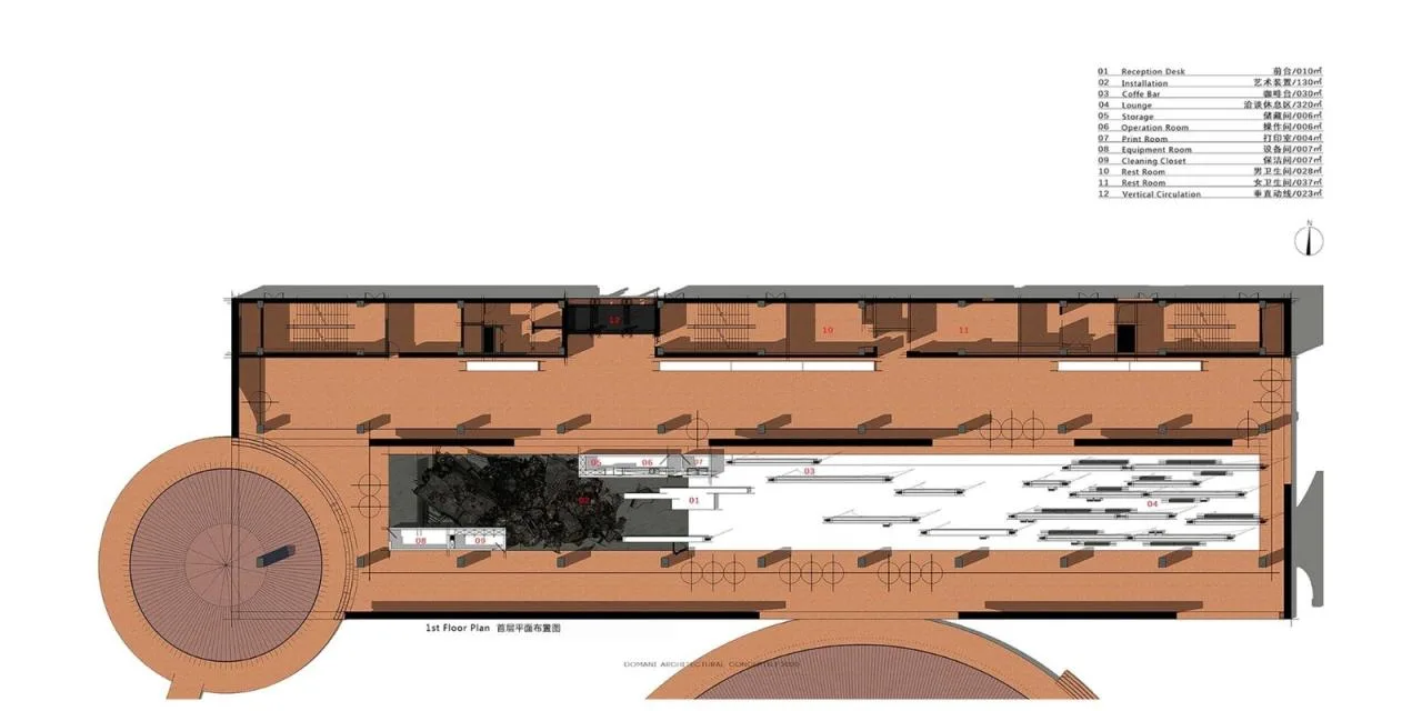 BIM Architecture | Maker Town TIC Art Center/Dongchang Construction - First floor plan