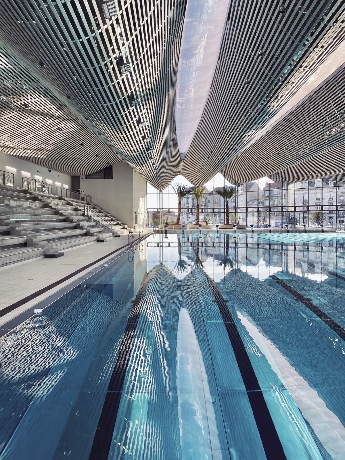 BIM Architecture | Wavy Roofing, UCPA Grand Lance Stadium/Marc Mimram