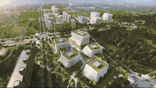 BIM Architecture | Xishan Zhigu - Beijing Collaborative Innovation Park/CAA Architecture Firm