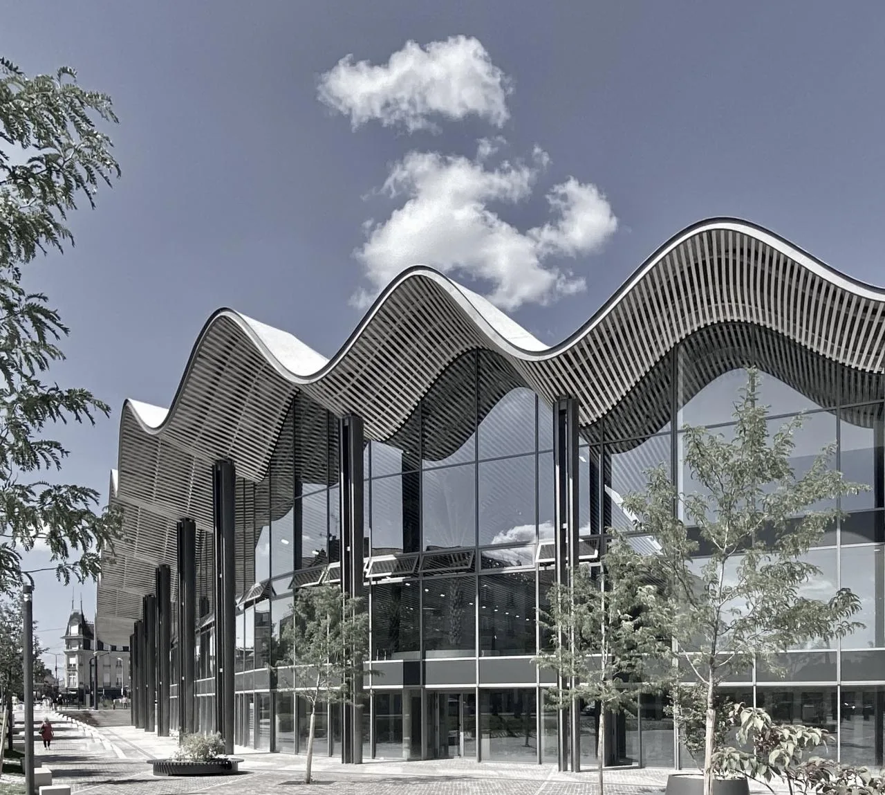 BIM Architecture | Wavy Roofing, UCPA Grand Lance Stadium/Marc Mimram