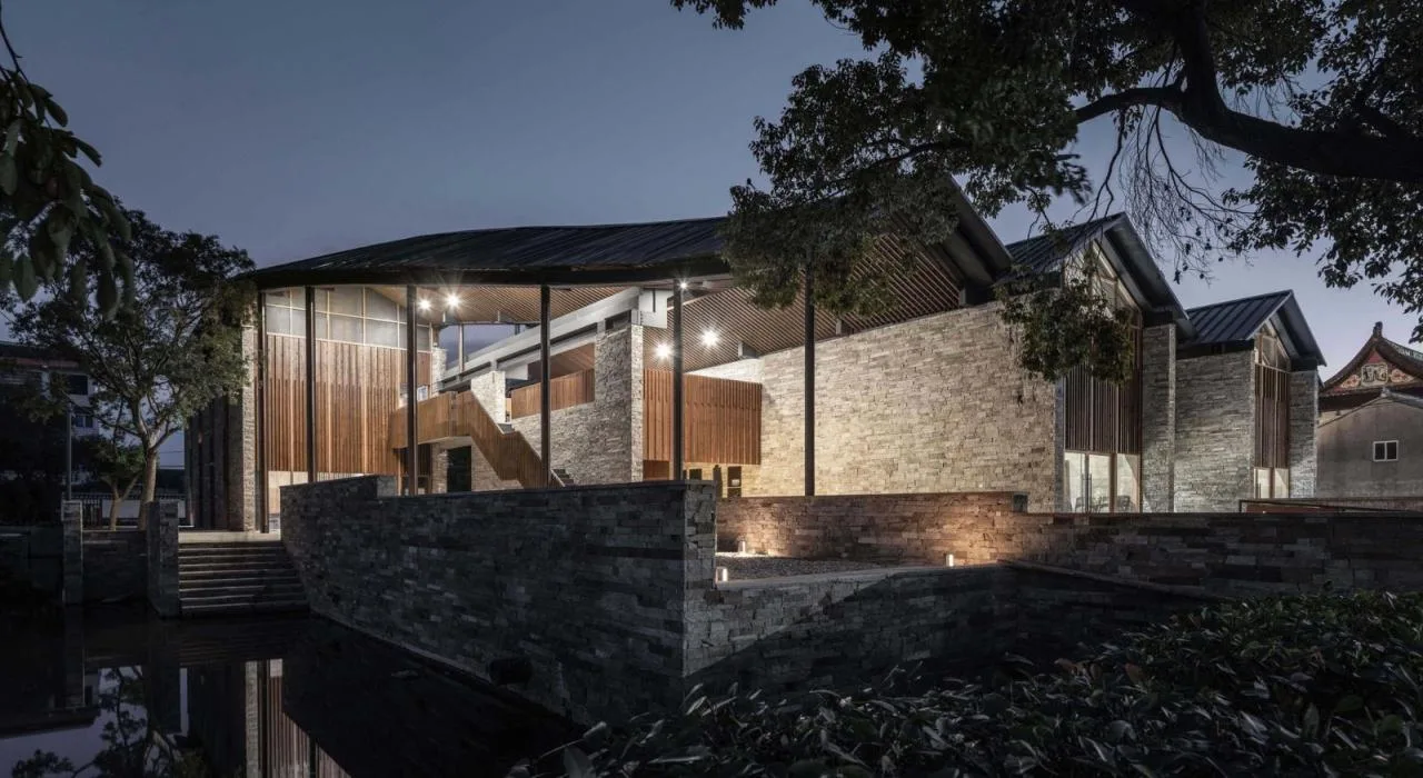 BIM Architecture | Xiaowufen Village Cultural Hall/Garden Architecture Landscape