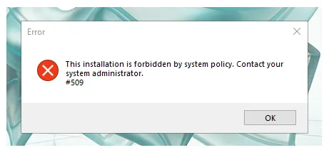 What is the BIM technique | CAD system policy that prohibits installation? Prompt system policy prohibition when installing Autodesk software