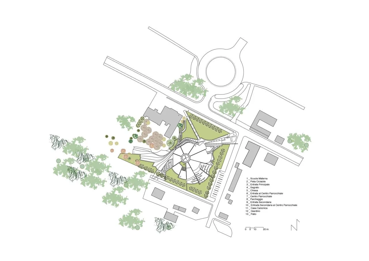 BIM Architecture | Suspended Roof: Church and Diocese Complex/Miralles Tagliabue EMBT