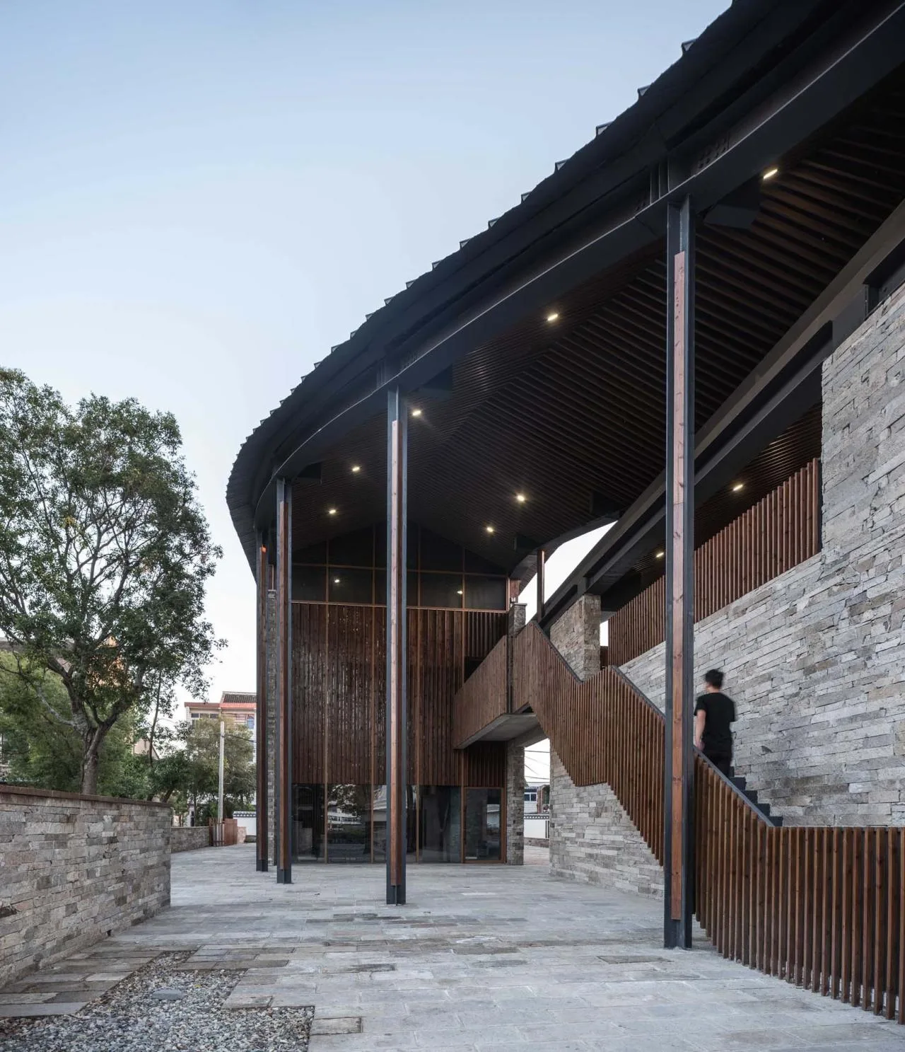 BIM Architecture | Xiaowufen Village Cultural Hall/Garden Architecture Landscape