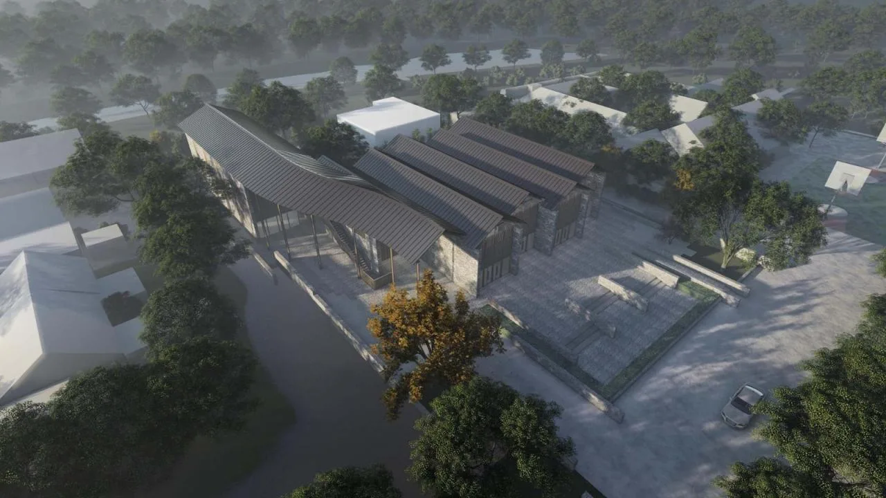BIM Architecture | Xiaowufen Village Cultural Hall/Garden Architecture Landscape