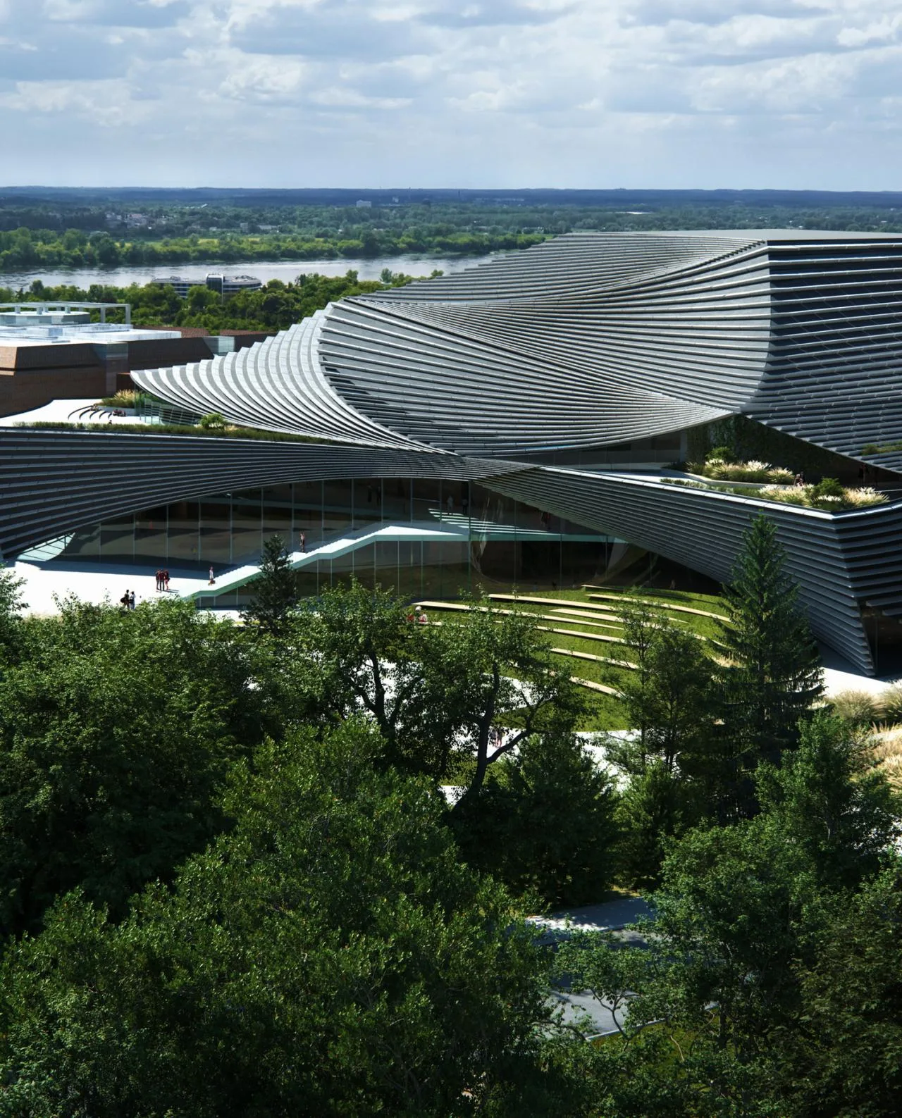 BIM Architecture | Ceramic Layers, Competition Proposal for 'CAMERIMAGE European Film Center' by Kengo Kuma